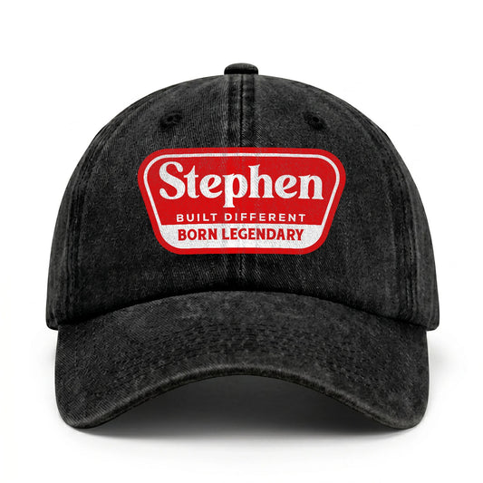Built Different Born Legendary Red Logo Washed Cap STEPHEN 13K1 C63PF