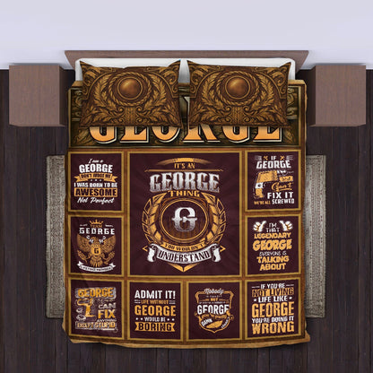 GEORGE Limited Edition Personalized Bedding Set 13K1-BS3