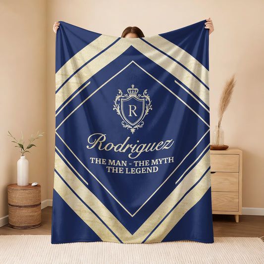 The Man The Myth The Legend Diamond Fleece Blanket RODRIGUEZ 13K1 BK06