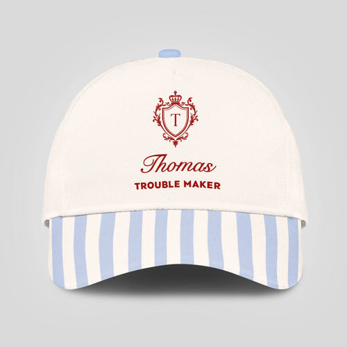 Trouble Maker Stripped Blue Beach Cap THOMAS 13K1 C74PF