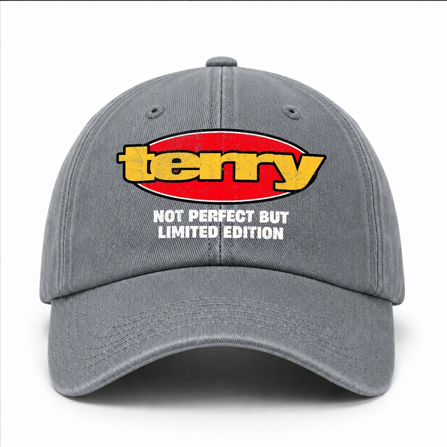 Your Name Not Perfect But Limited Edition Red Logo Washed Cap TERRY 13K1 C84PF