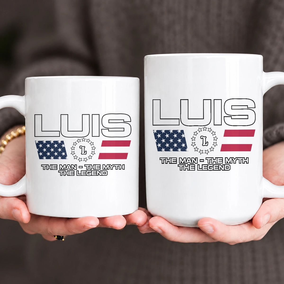 The Man The Myth The Legend Us Flag Mug LUIS 13K1 MG23
