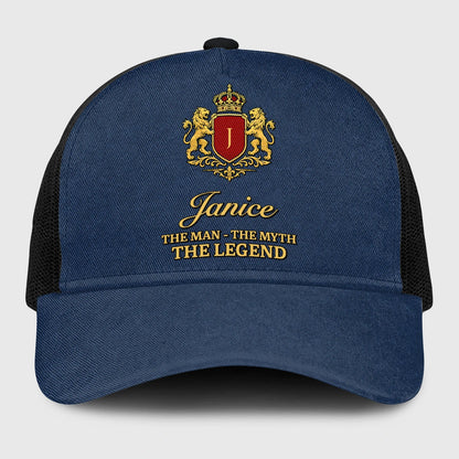 The Man The Myth The Legend Royal Blue Mesh Cap JANICE 13K1 C187PF
