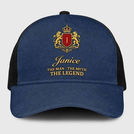 The Man The Myth The Legend Royal Blue Mesh Cap JANICE 13K1 C187PF