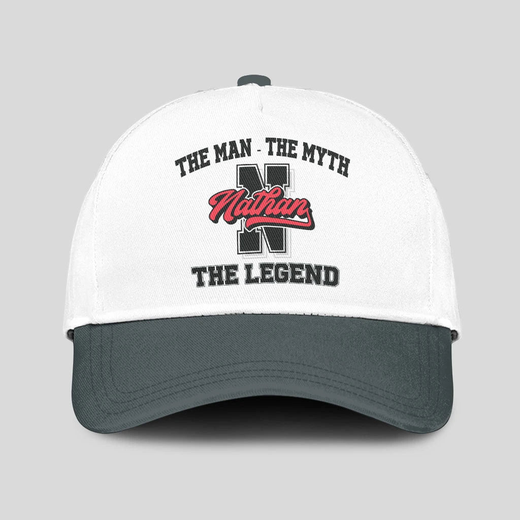 The Man The Myth The Legend Custom Initial Letter And Name Cap NATHAN 13K1 C38PF