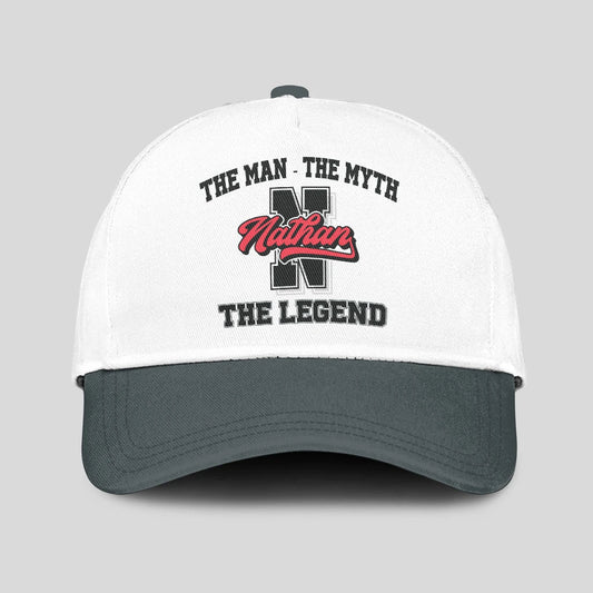 The Man The Myth The Legend Custom Initial Letter And Name Cap NATHAN 13K1 C38PF