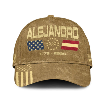 ALEJANDRO 13K1-C14PF 250th Anniversary Patriotic Baseball Cap 1776–2026