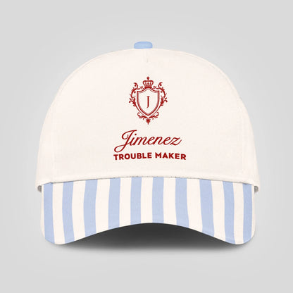 Trouble Maker Stripped Blue Beach Cap JIMENEZ 13K1 C74PF