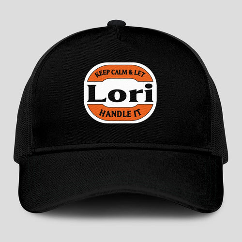 Keep Calm & Let Your Name Handle It Black Mesh Cap LORI 13K1 C199PF