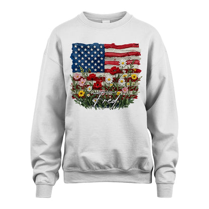 FRED 13K1-549 Personalize Name - Design American flag and flowers