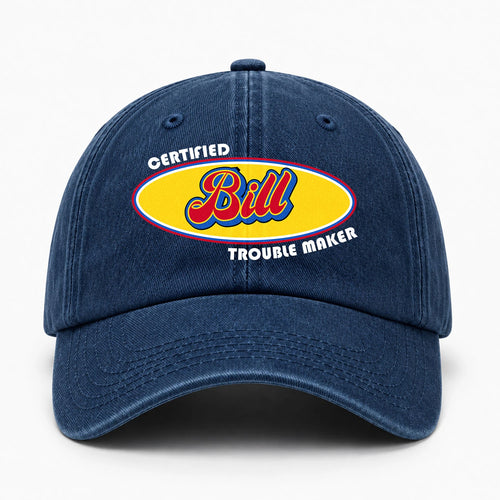 Certified Your Name Trouble Maker Washed Cap BILL 13K1 C73PF