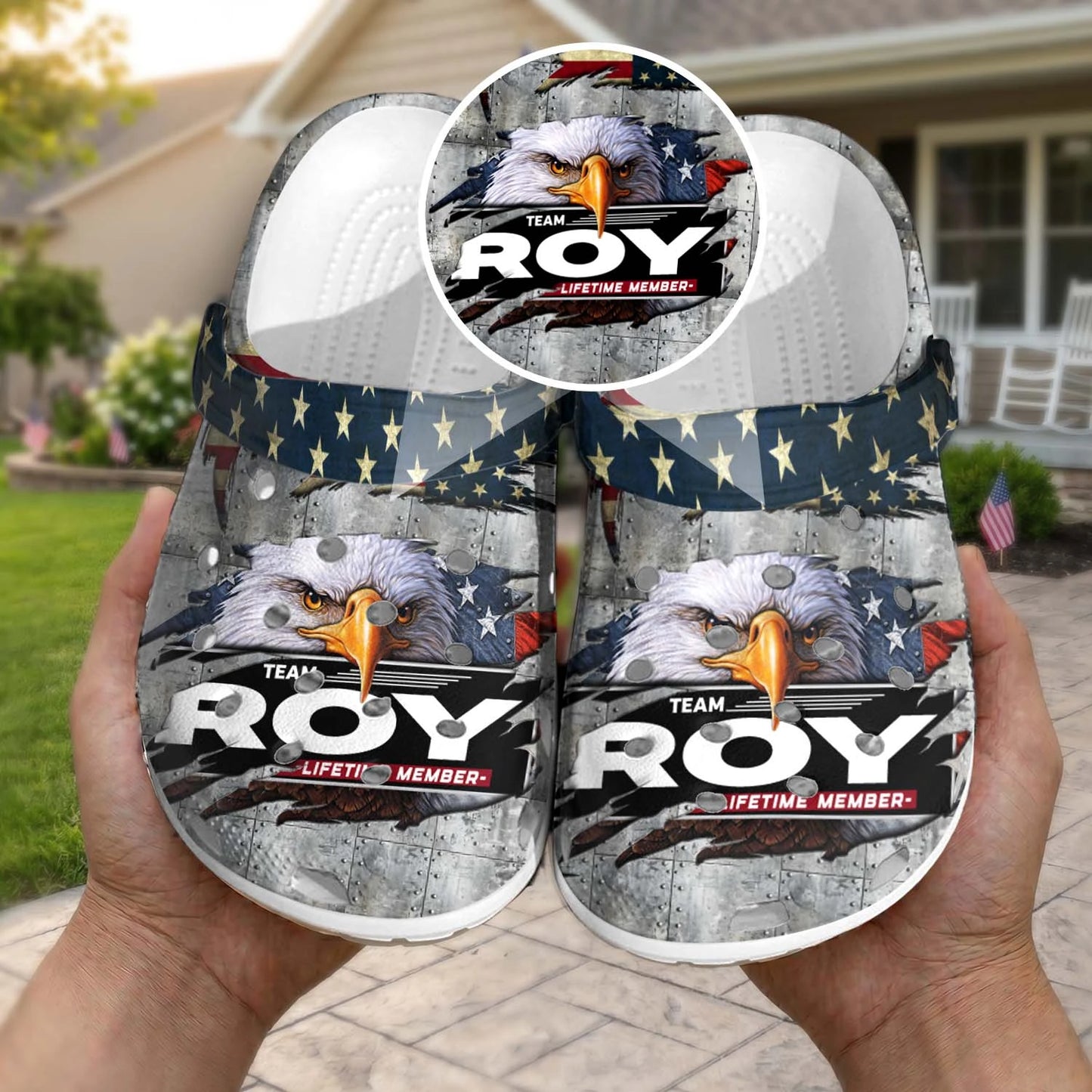 ROY 13K1-CR1 Personalized Name Clogs "Team Lifetime Member"