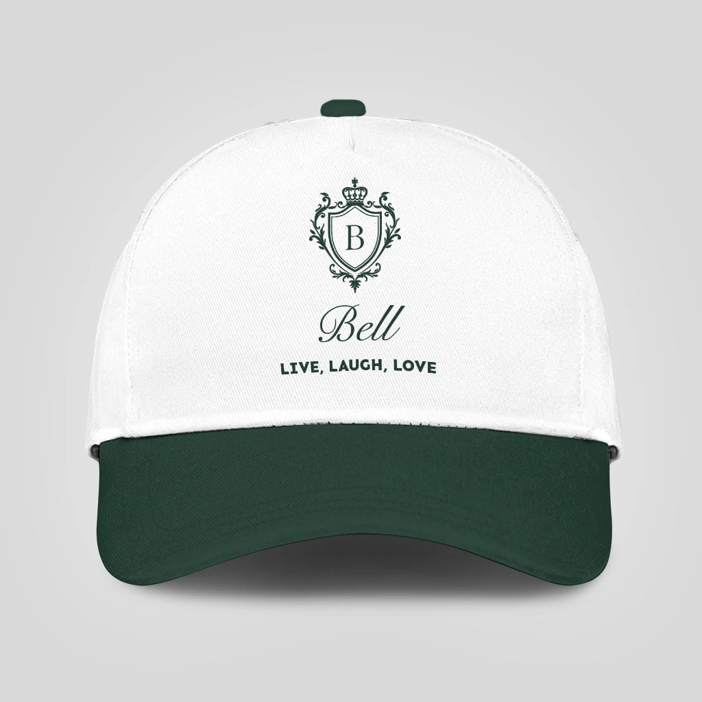 Live Laugh Love Elegant Blue And White Cap BELL 13K1 C90PF