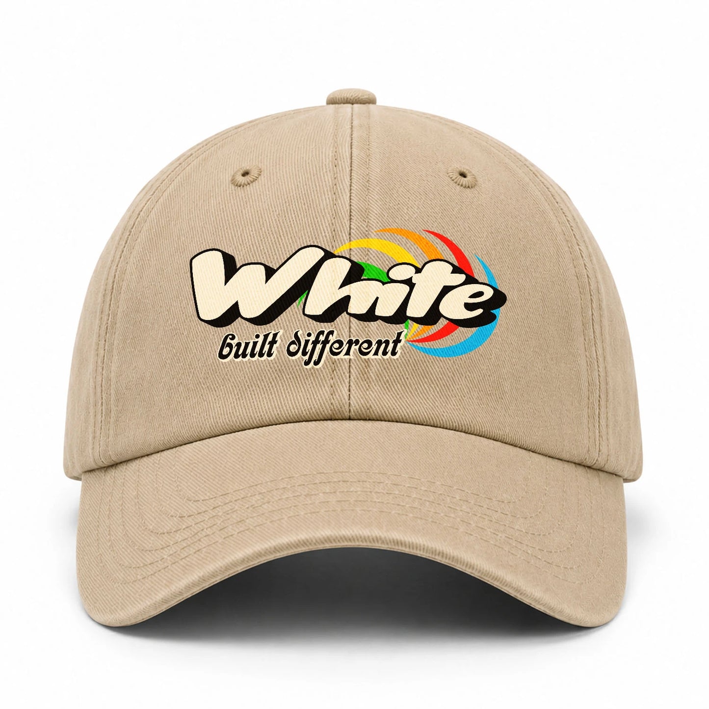 Your Name Built Different Retro Washed Cap WHITE 13K1 C55PF