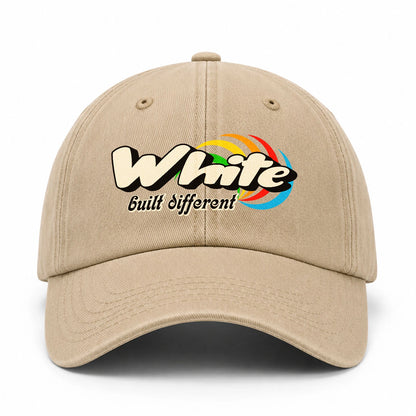 Your Name Built Different Retro Washed Cap WHITE 13K1 C55PF