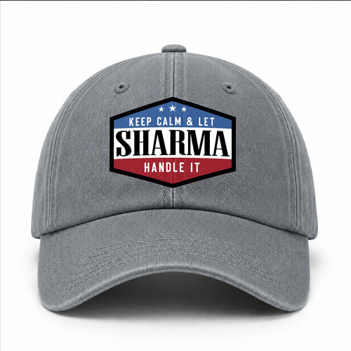 Keep Calm & Let Your Name Handle It Washed Cap SHARMA 13K1 C87PF