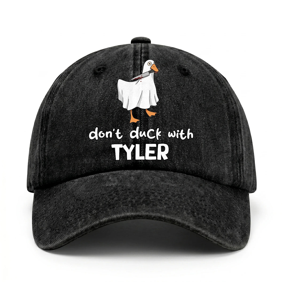 Don't Duck With Your Name Funny Washed Cap TYLER 13K1 C129PF