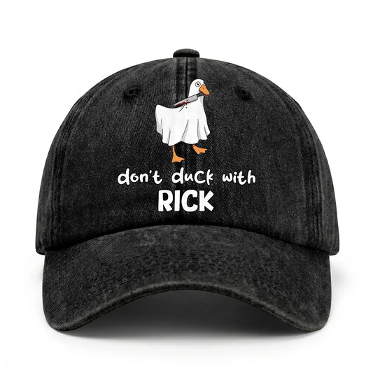 Don't Duck With Your Name Funny Washed Cap RICK 13K1 C129PF