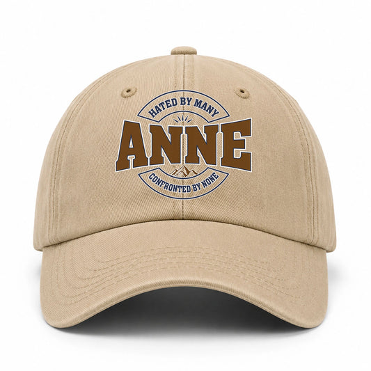 Hated By Many Confronted By None Washed Cap ANNE 13K1 C36PF