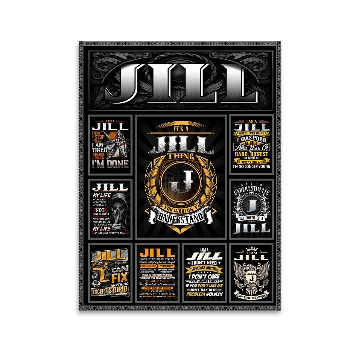 JILL Personalized Sponge Floor Mat – Custom Printed Home Decor 13K1-AR2