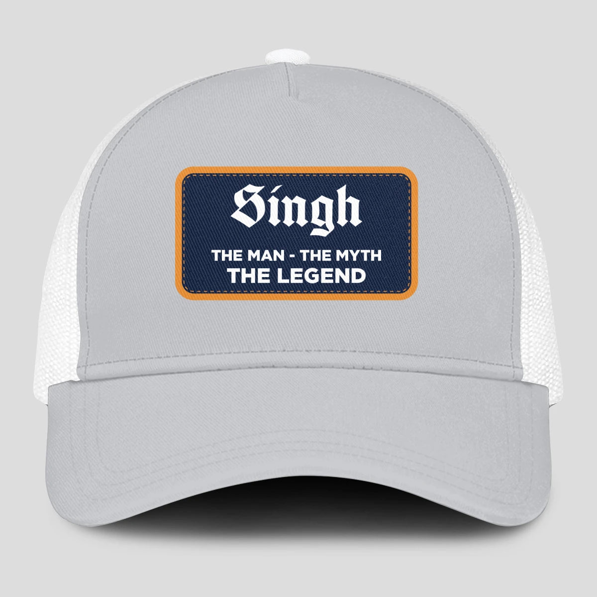 The Man The Myth The Legend Gray Mesh Cap SINGH 13K1 C204PF