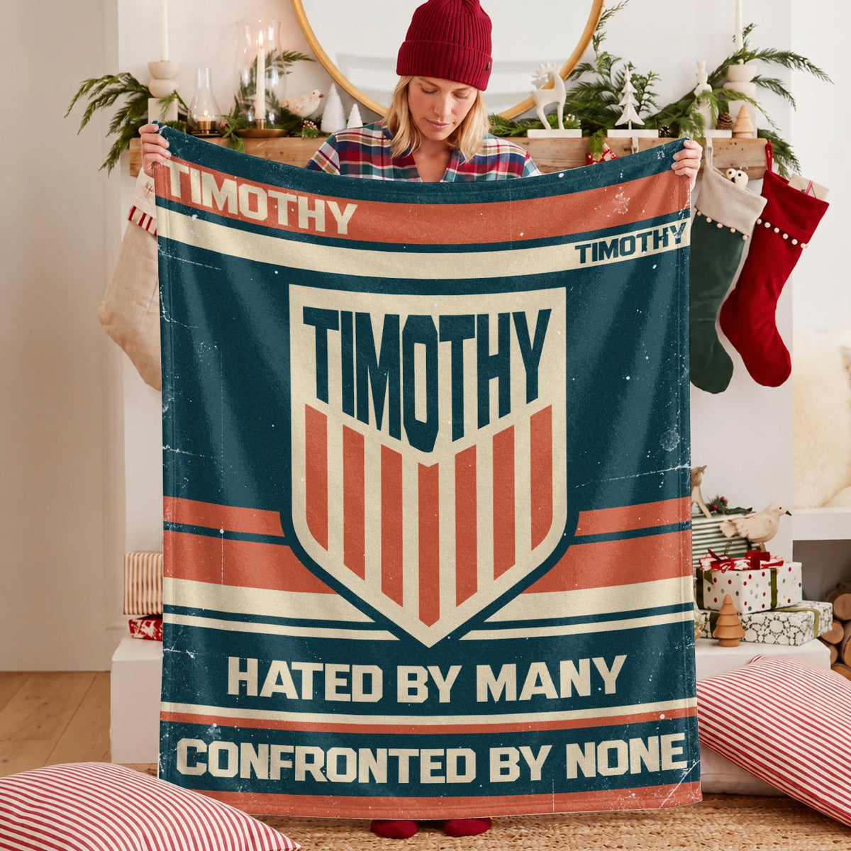 Hated By Many Confronted By None Retro Fleece Blanket TIMOTHY 13K1 BK58