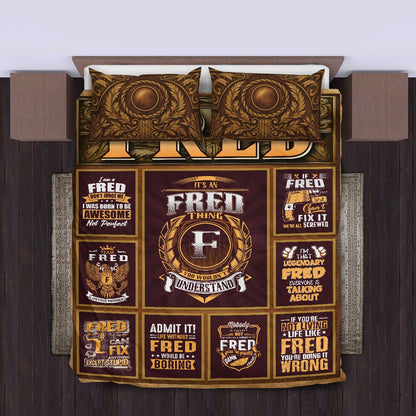 FRED Limited Edition Personalized Bedding Set 13K1-BS3