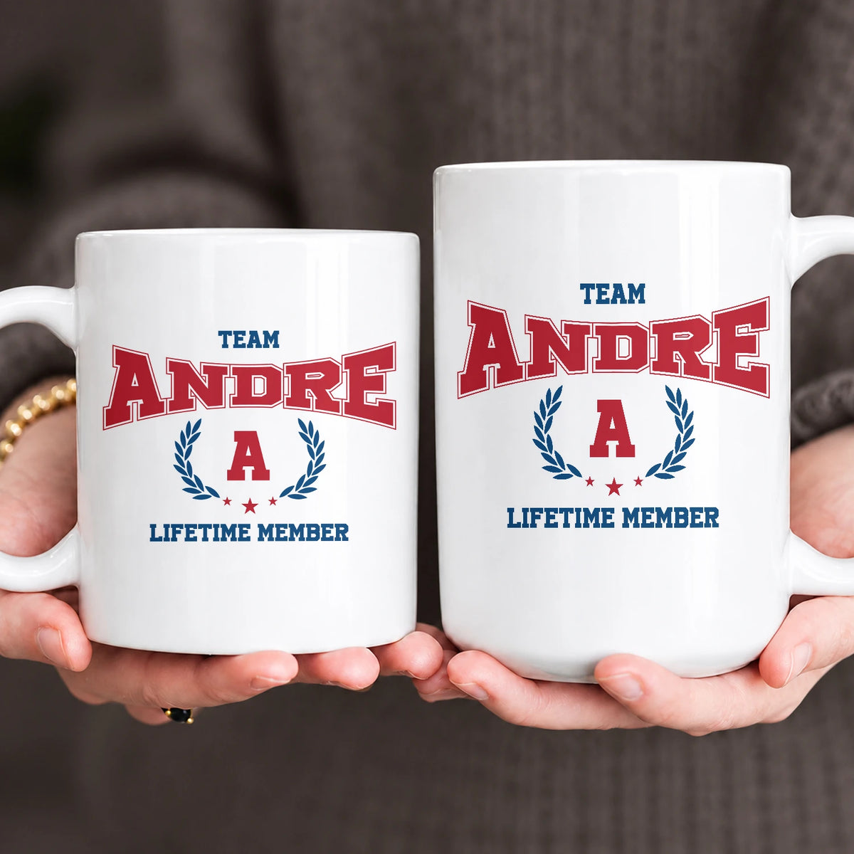 Team Your Name Lifetime Member Sporty Mug ANDRE 13K1 MG09