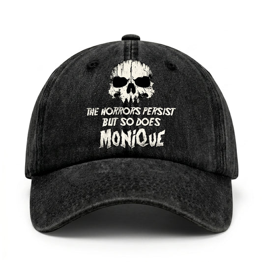 The Horrors Persist But So Does Your Name Cool Skull Washed Cap MONIQUE 13K1 C134PF