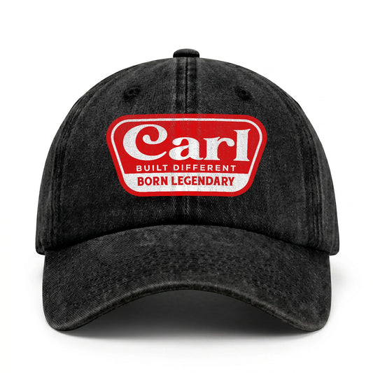 Built Different Born Legendary Red Logo Washed Cap CARL 13K1 C63PF