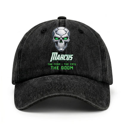 The Fear The Fate The Doom Skull Washed Cap MARCUS 13K1 C99PF