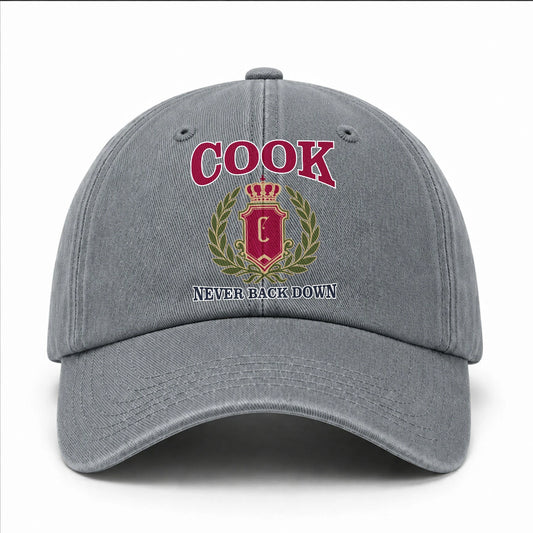 Your Name Never Back Down Royal Washed Cap COOK 13K1 C77PF