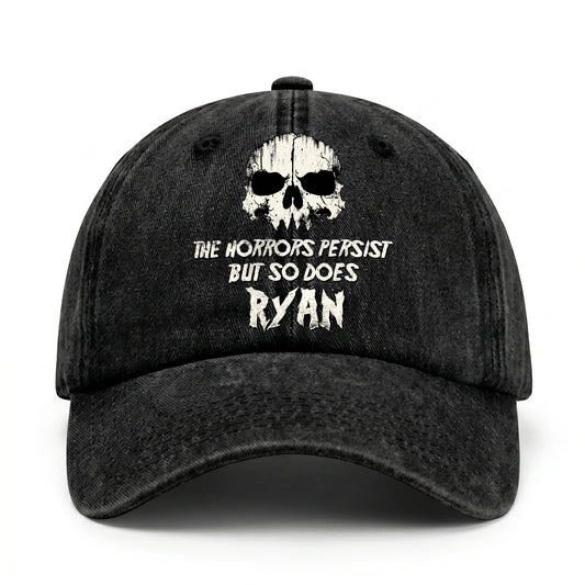 The Horrors Persist But So Does Your Name Cool Skull Washed Cap RYAN 13K1 C134PF