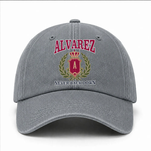 Your Name Never Back Down Royal Washed Cap ALVAREZ 13K1 C77PF