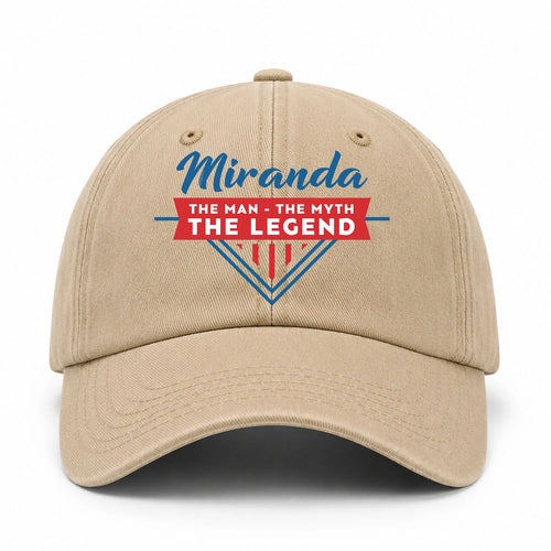The Man The Myth The Legend Logo Washed Cap MIRANDA 13K1 C37PF