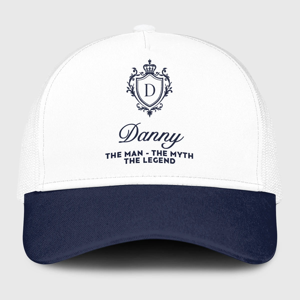 The Man The Myth The Legend Blue And White Baseball Mesh Cap DANNY 13K1 C186PF