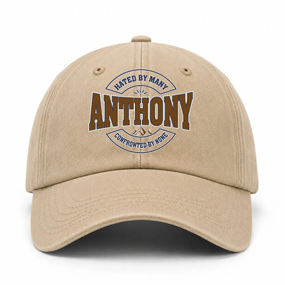 Hated By Many Confronted By None Washed Cap ANTHONY 13K1 C36PF