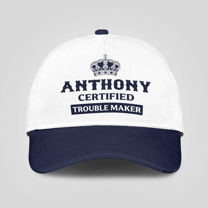 Certified Your Name Trouble Maker Washed Cap ANTHONY 13K1 C148PF