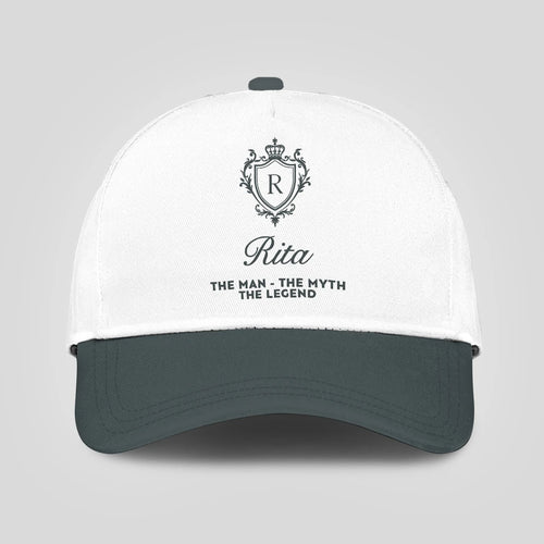 The Man The Myth The Legend Elegant Gray And White Cap RITA 13K1 C170PF