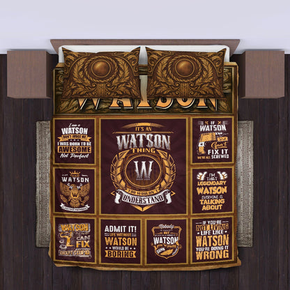 WATSON Limited Edition Personalized Bedding Set 13K1-BS3