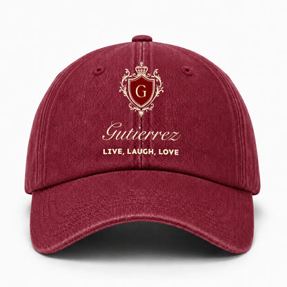 Live Laugh Love Elegant Burgundy Washed Cap GUTIERREZ 13K1 C89PF