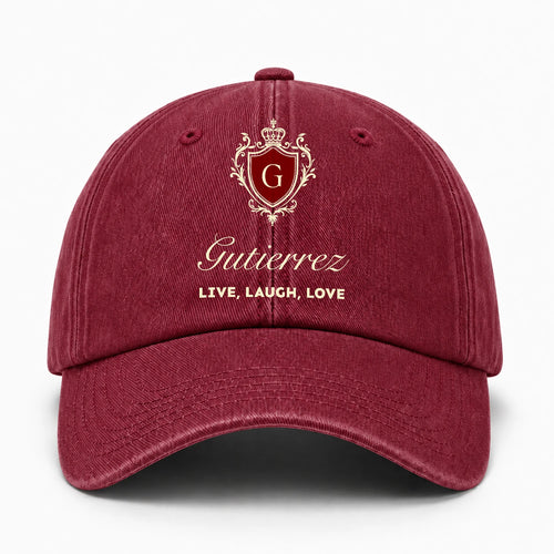 Live Laugh Love Elegant Burgundy Washed Cap GUTIERREZ 13K1 C89PF