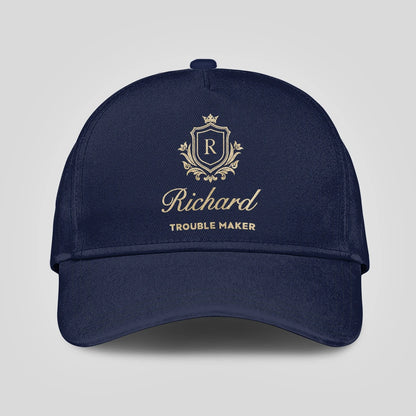 Trouble Maker Golden Logo Navy Cap RICHARD 13K1 C155PF