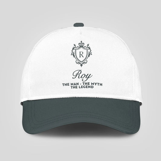 The Man The Myth The Legend Elegant Gray And White Cap ROY 13K1 C170PF