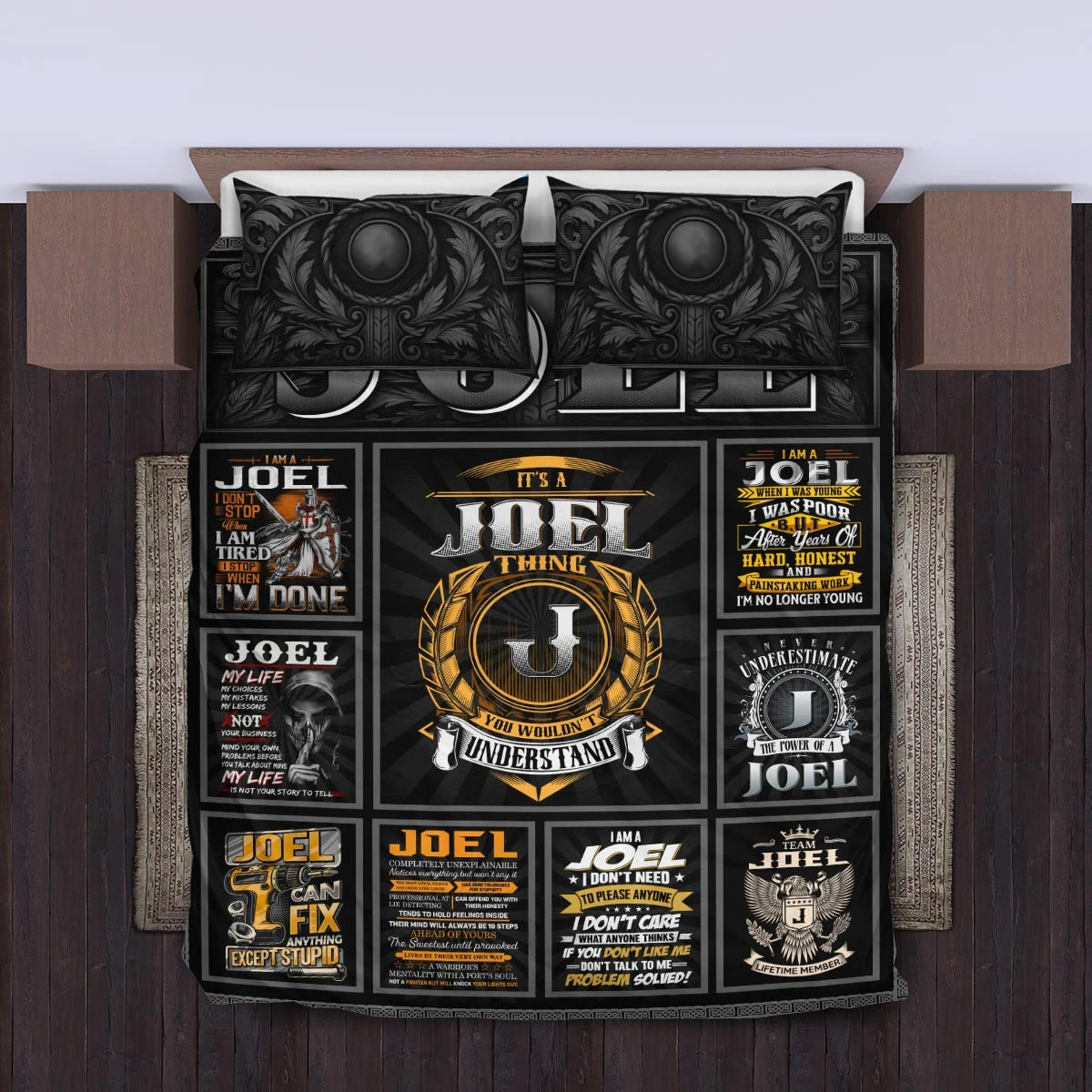 JOEL Limited Edition Personalized Bedding Set 13K1-BS2