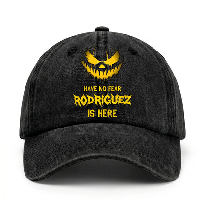 Have No Fear Your Name Is Here Jack O' Lantern Washed Cap RODRIGUEZ 13K1 C135PF
