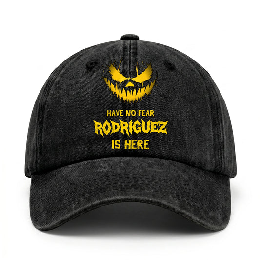 Have No Fear Your Name Is Here Jack O' Lantern Washed Cap RODRIGUEZ 13K1 C135PF