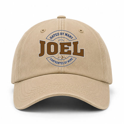 Hated By Many Confronted By None Washed Cap JOEL 13K1 C36PF