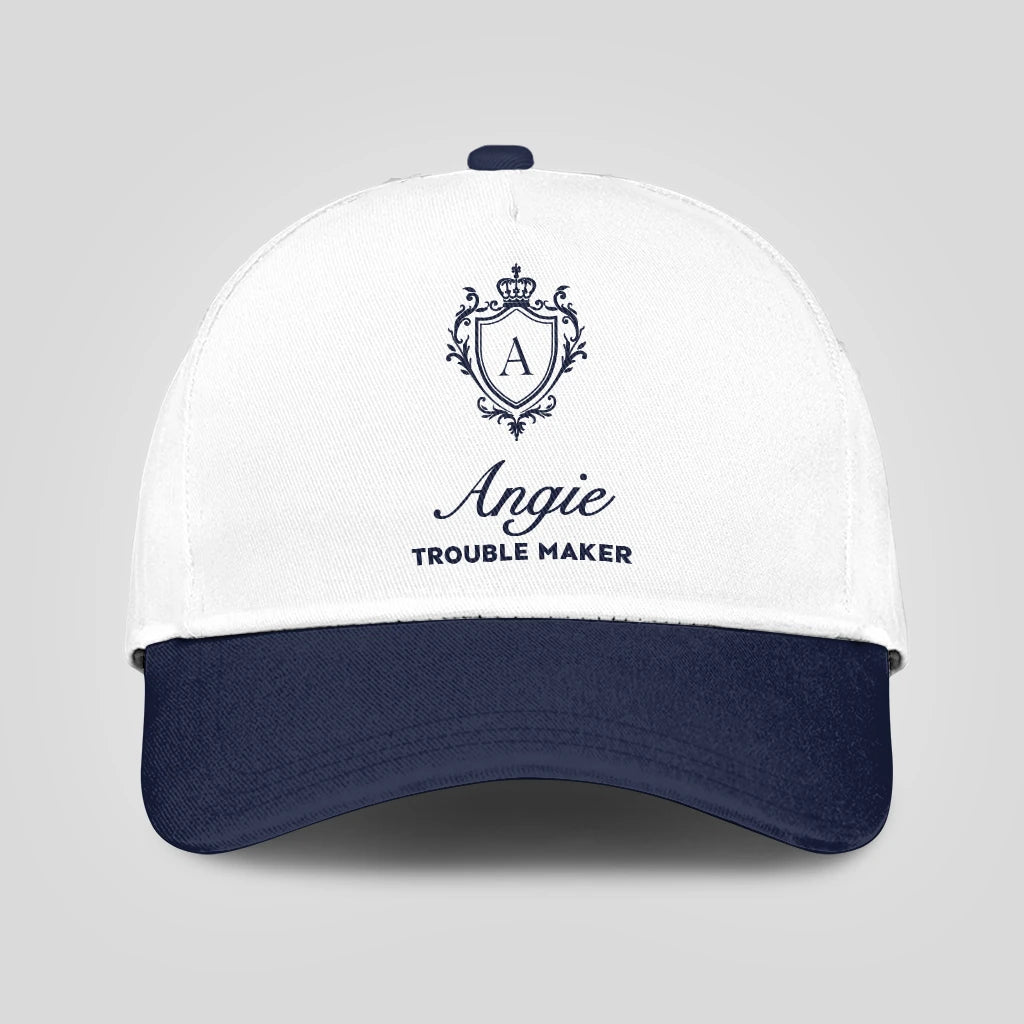 Trouble Maker Funny Blue And White Cap ANGIE 13K1 C152PF