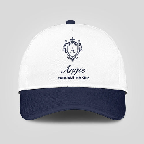 Trouble Maker Funny Blue And White Cap ANGIE 13K1 C152PF